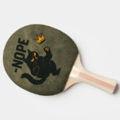 No Kings In America黒猫キックおもしろいクラウン 卓球ラケット (横)