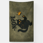 No Kings In America黒猫キックおもしろいクラウン 横断幕 (縦)