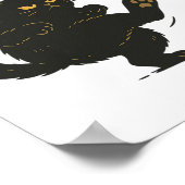 No Kings In America黒猫キャットおもしろいキックCr ポスター (角)