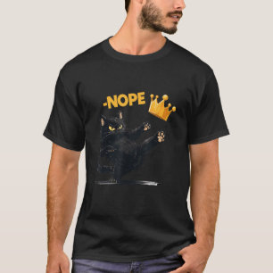 No Kings in America黒猫男性へ女性 Tシャツ