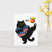 No Kings In America黒猫We The People カード (黄色い花)