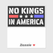 No Kings In America -アンチ君主制 シール (シート)