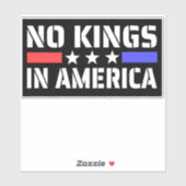 No Kings In America -アンチ君主制 シール (シート)