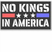 No Kings In America -アンチ君主制 シール (正面)