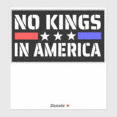 No Kings In America -アンチ君主制 シール (シート)