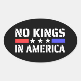 No Kings In America -アンチ君主制 楕円形シール