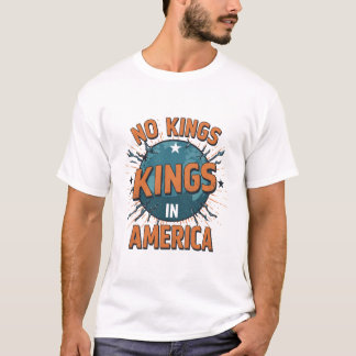 No Kings in America – ステートメントグラフィックティー Tシャツ