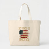 No Kings in America  ラージトートバッグ (正面)