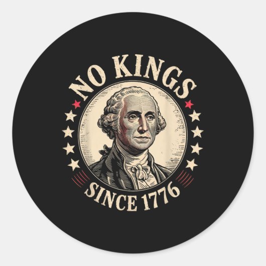 No Kings In America 1776  ラウンドシール (正面)