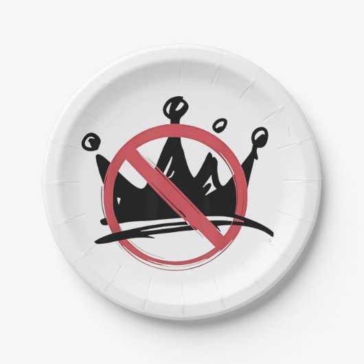 No Kings In America 2025 7月4日 ペーパープレート (正面)