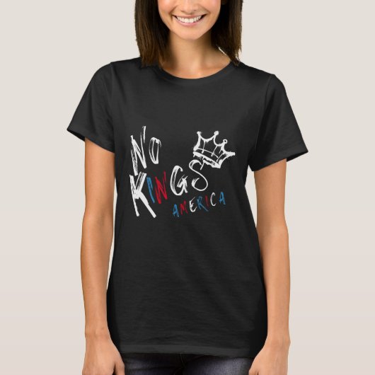 No Kings In America 50501男性へ Women Tシャツ (正面)