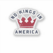 No Kings In America Anti Fascism USA Classic シール (正面)