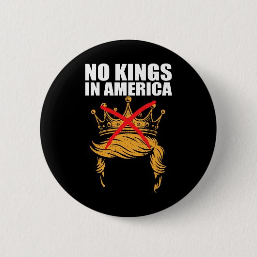 No Kings In America Anti Ice Patriotic Activist Pr 缶バッジ (正面)