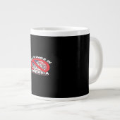 No Kings In America Anti-Monarchy Patriotic Design ジャンボコーヒーマグカップ (正面右)
