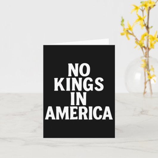 No Kings In America Anti Trump 2  カード (黄色い花)