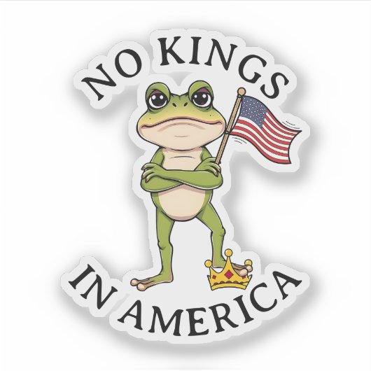 No Kings in America Anti-Trump Protest  シール (正面)