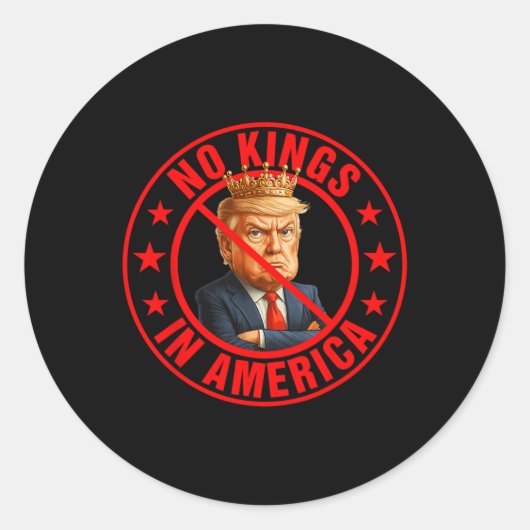 No Kings In America Anti-trump Protest  ラウンドシール (正面)
