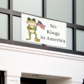No Kings in America Anti-Trump Protest  横断幕 (ビルの外側)