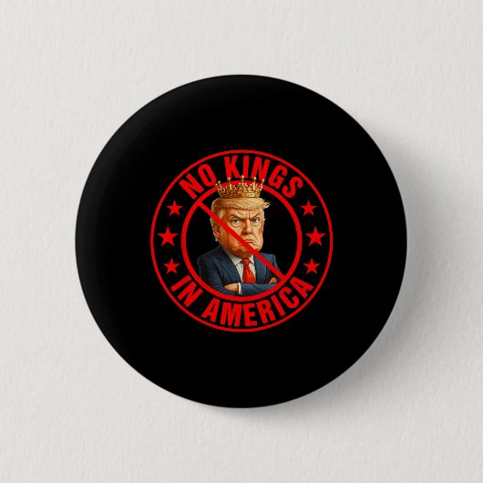 No Kings In America Anti-trump Protest  缶バッジ (正面)