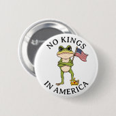 No Kings in America Anti-Trump Protest  缶バッジ (正面&裏面)