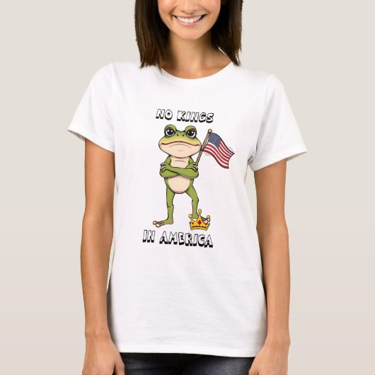 No Kings in America Anti-Trump Protest  Tシャツ (正面)