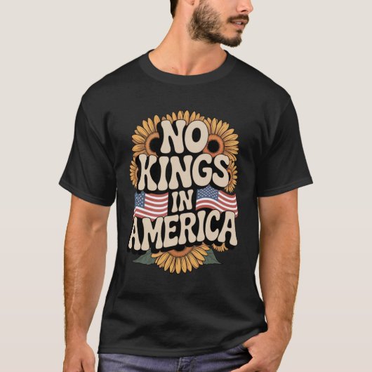 No Kings in America (Black) T-Shirt Tシャツ (正面)
