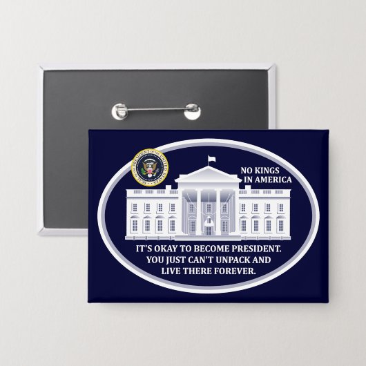 No Kings in America Button 缶バッジ (正面/裏面)