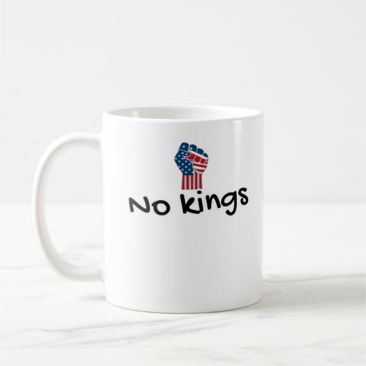 No Kings In America Classic Minimal Clean コーヒーマグカップ (左)