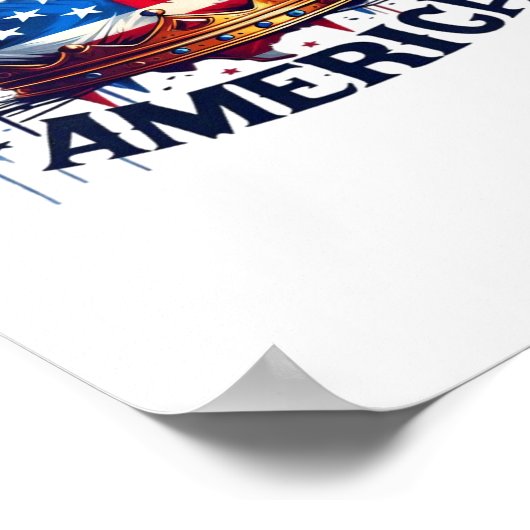 No Kings In America Classic Retro Cool ポスター (角)