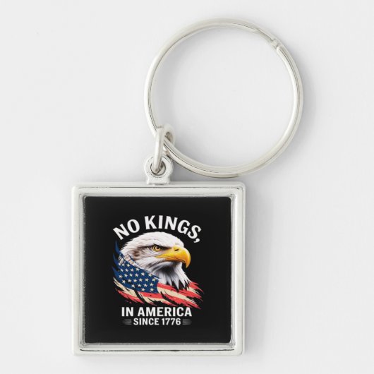 No Kings In America Classic Retro Graphic Design キーホルダー (正面)