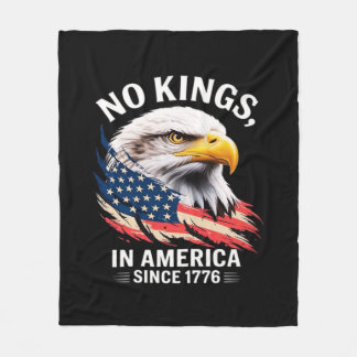 No Kings In America Classic Retro Graphic Design フリースブランケット