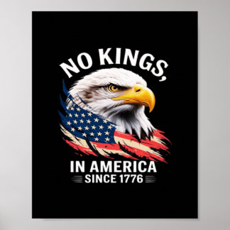 No Kings In America Classic Retro Graphic Design ポスター