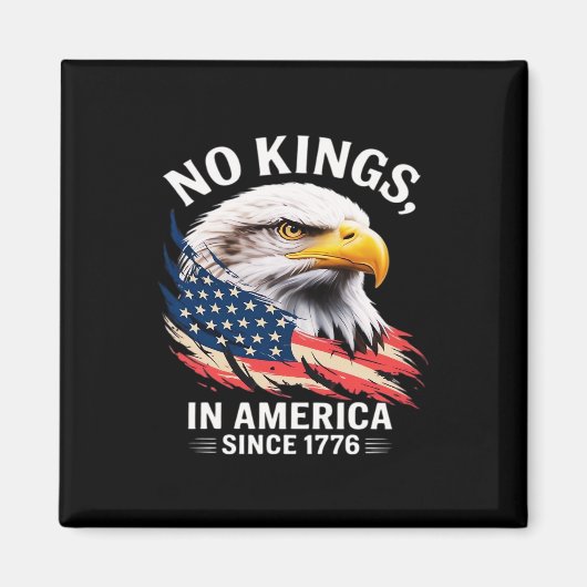 No Kings In America Classic Retro Graphic Design マグネット (正面)