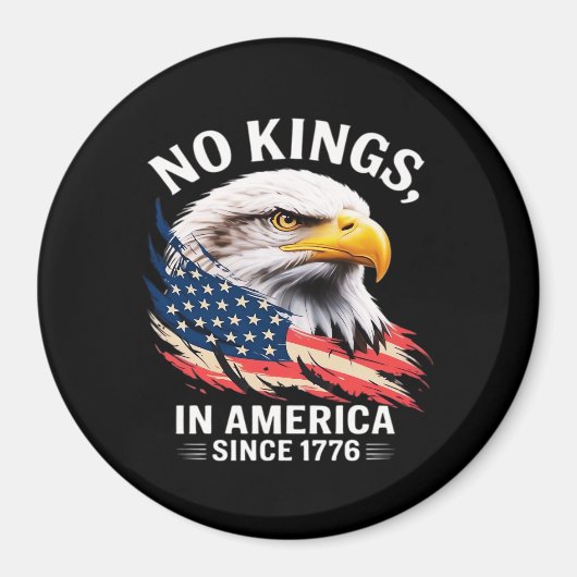 No Kings In America Classic Retro Graphic Design マグネット (正面)