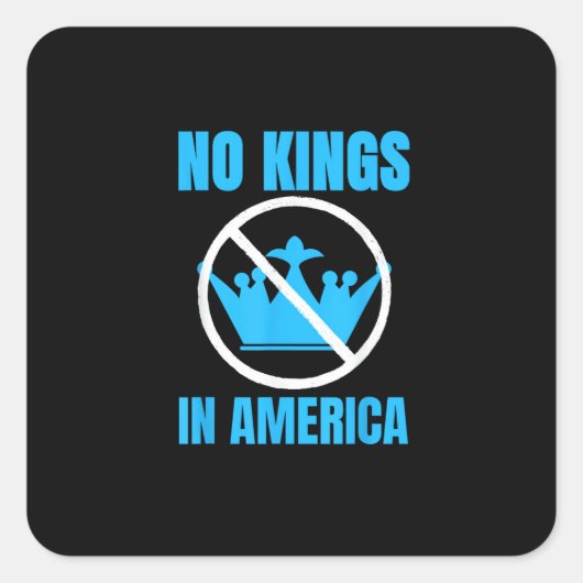 No Kings In America Court Ruling Saying スクエアシール (正面)