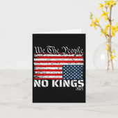 No Kings In America Dismiss Flag Upside We T カード (黄色い花)
