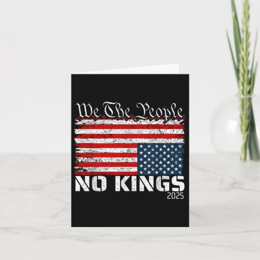 No Kings In America Dismiss Flag Upside We T カード (正面)