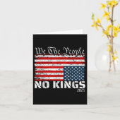 No Kings In America Dismiss Flag Upside We T カード (黄色い花)