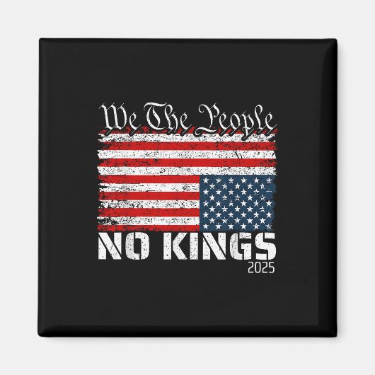 No Kings In America Dismiss Flag Upside We T マグネット (正面)