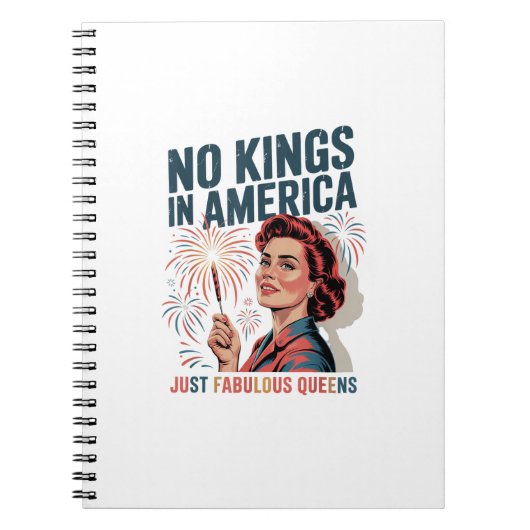 No Kings In America Fabulous Queens Pride 2025 Des ノートブック (正面)