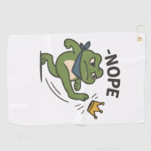 No Kings in America Frog No Kings Democracy ゴルフタオル (横)
