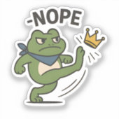 No Kings in America Frog No Kings Democracy シール (正面)