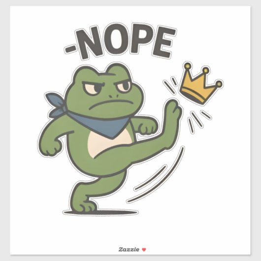 No Kings in America Frog No Kings Democracy シール (シート)