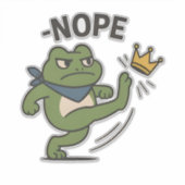 No Kings in America Frog No Kings Democracy シール (正面)