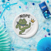 No Kings in America Frog No Kings Democracy ペーパープレート (パーティー)
