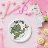 No Kings in America Frog No Kings Democracy ペーパープレート (パーティー)