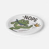 No Kings in America Frog No Kings Democracy ペーパープレート (アングル)