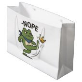 No Kings in America Frog No Kings Democracy ラージペーパーバッグ (正面アングル)