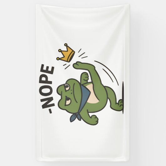 No Kings in America Frog No Kings Democracy 横断幕 (縦)