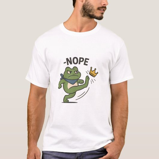 No Kings in America Frog No Kings Democracy Tシャツ (正面)